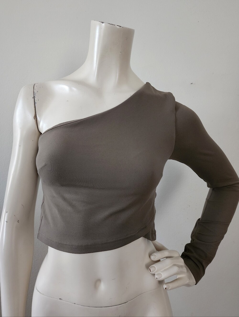 Lululemon Align Asymmetrical Long-Sleeve Shirt Women's 4 Taupe Brown